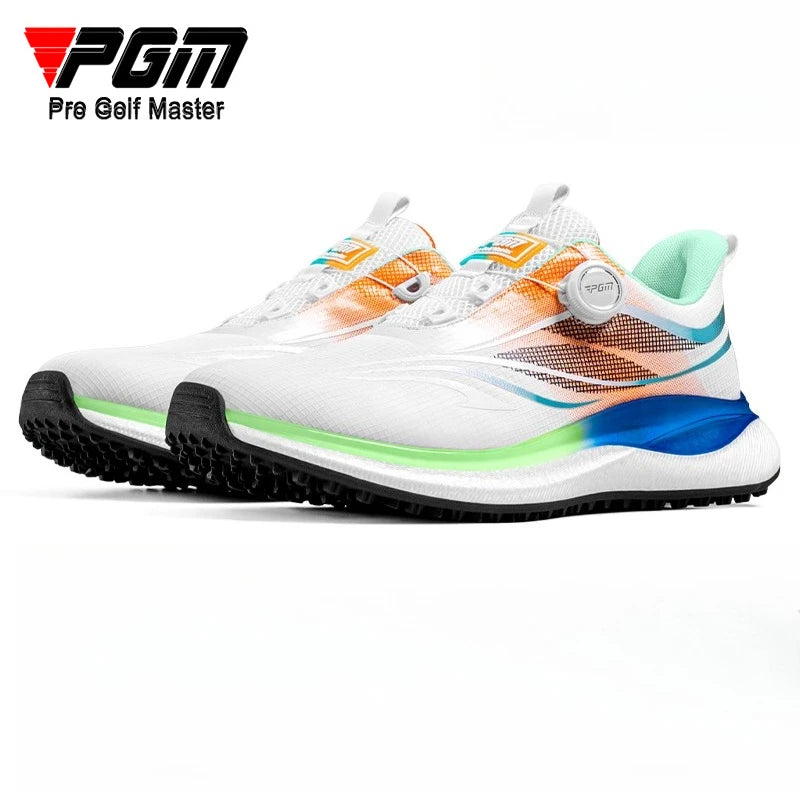 PGM Men's Golf Shoes Summer Breathable Knob Lace Outdoor Sports Sneakers XZ418