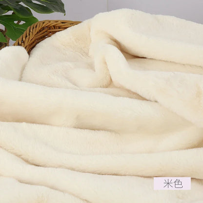 Imitation Rex Rabbit Plush Fabric by Meters for Needlework Clothes Toys Pillowcases Diy Sewing Soft Warm Thick Smooth Fur Cloth