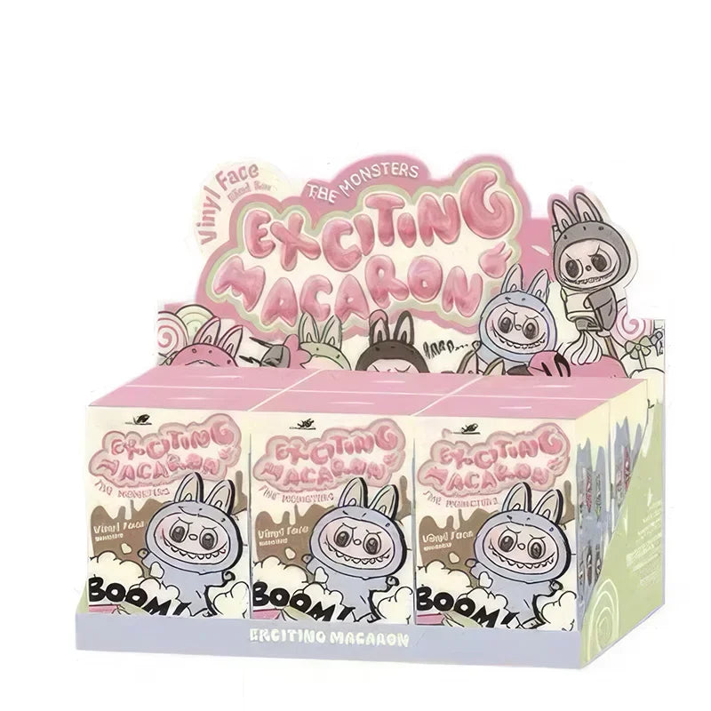 Labubu the Monster Exciting Macaron Series Blind Box Labubu Have a Seat Series Blind Bag Figure Vinyl Plush Doll Mystery Box Toy