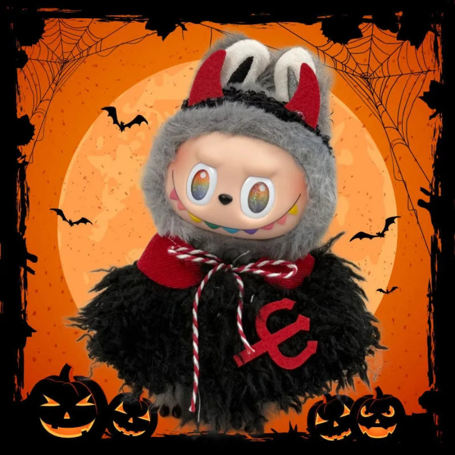 Only Clothing for Labubu Halloween Magical Witch Doll Costume Standing Posture 17cm Vinyl Doll Changing Doll Accessories Gift