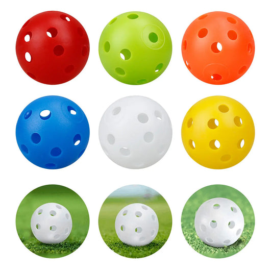 12/50pcs 42MM Practice Golf Balls Plastic Airflow Golf Ball Colorful Golf Practice Equipment