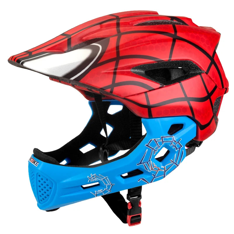 BATFOX Bicycle Helmet for Children Full Face Motocross Helmet MTB Detachable Mountain Bike Helmet Child Moto Cross Helmet