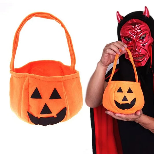 1/3/5pcs Halloween Pumpkin Bucket Portable Candy Bags Trick or Treat Kids Gift Packaging Halloween Party Decoration Supplies