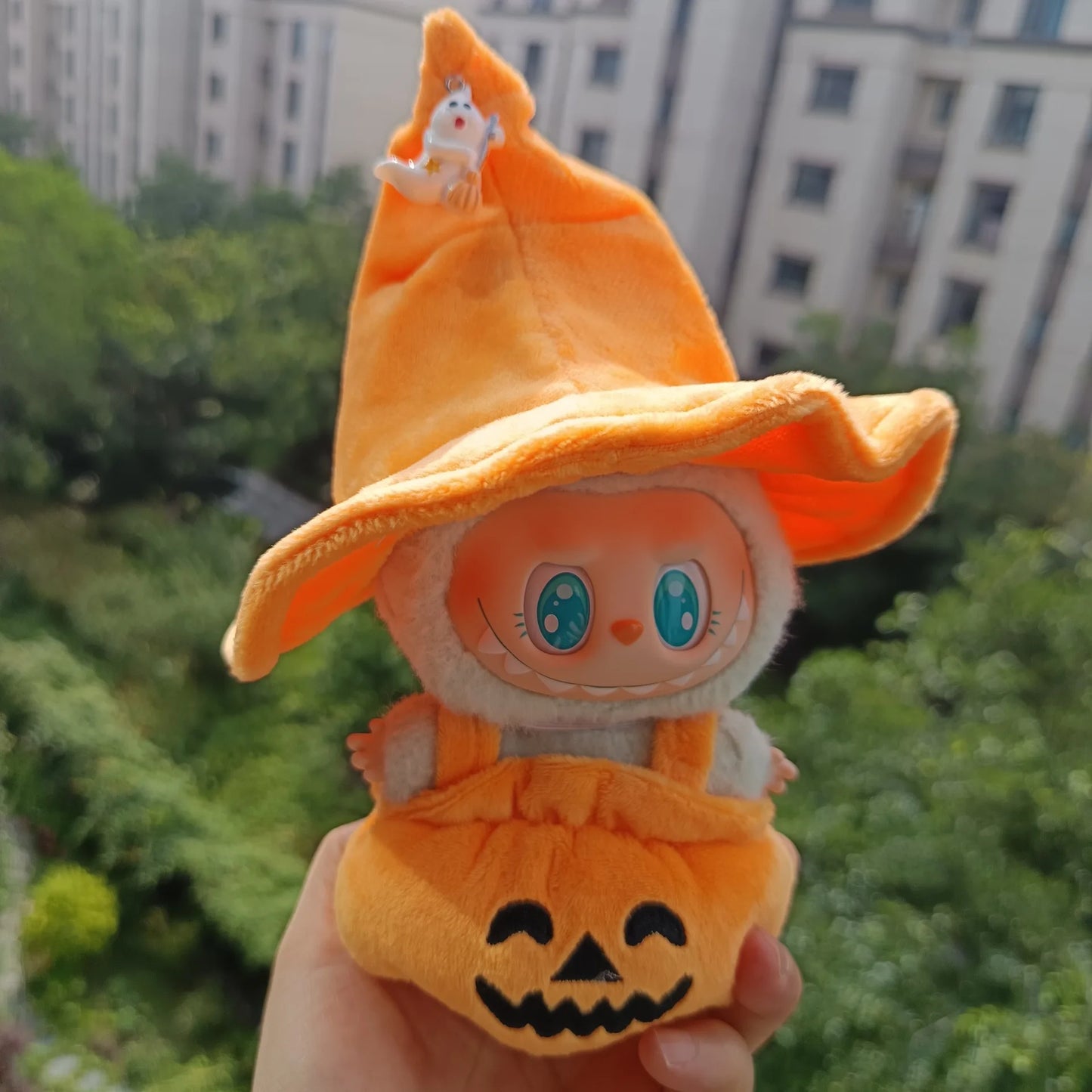 Labubu Doll Clothes Pumpkin Set Halloween for 15-17cm Ropa 3.0 Labubu V1 V2 V3 Clothes Sitting Party Accessories