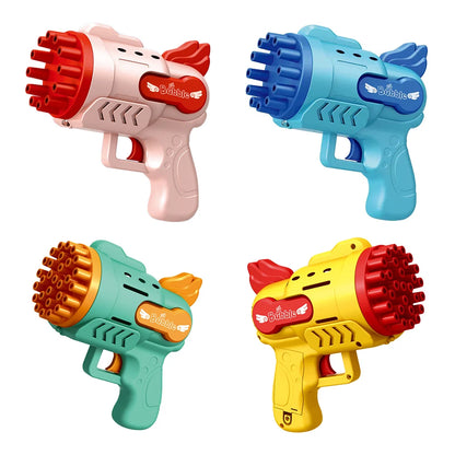 Bubble Gun 29 Holes Electric Automatic Summer Soap Water Bubble Machine 2-In-1 for Children Gift Toys