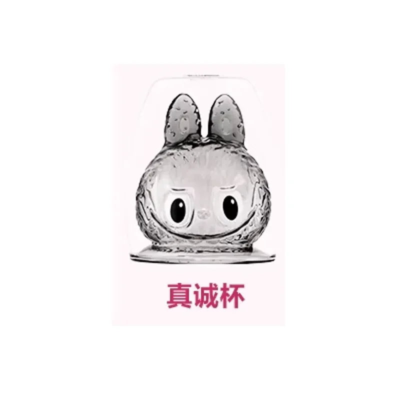 In-Stock Blind Box Labubu the Monsters Cheers Double Layered Glass Cup Cute Water Cup Handmade Decoration Model Birthday Gift