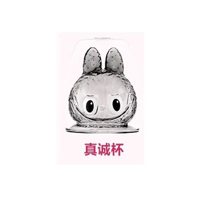 In-Stock Blind Box Labubu the Monsters Cheers Double Layered Glass Cup Cute Water Cup Handmade Decoration Model Birthday Gift