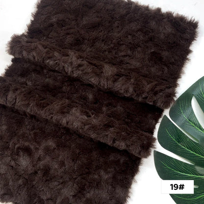25x45cm Embossed Microfiber Plush Faux Fur Furry Fabric Soft Imitation Rabbit Fur DIY Doll Garment Coat Jacket Sewing Material