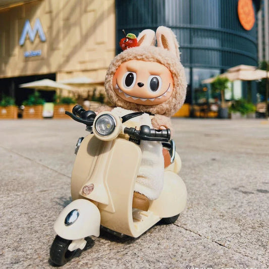 Doll Mini Electric Motorcycle Children's Toy for Labubu Toy Motor for Doll (No Doll)