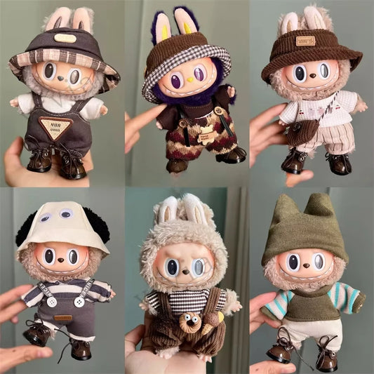 Mini Doll'S Clothes Outfit Accessories for Korea Kpop Exo 15-17cm Labubu Idol 10cn Cotton Doll Replacement Suit Clothing Gift