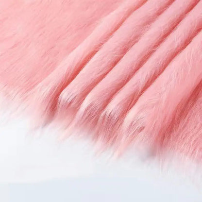 5x180cm Long Faux Fur Plush Silk Fabric Handmade DIY Doll Garment Toy Beard Hair Immitation Fox Fur Plush Ribbon Fabric