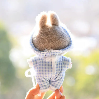17cm Mini Plush Doll'S Clothes Outfit Accessories for Korea Kpop Exo Labubu Idol Plaid Floral Pajamas Clothing Gift
