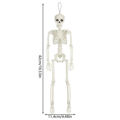 1pc Halloween Skull Skeleton 40cm Posable Skeleton Human Shape Bones Halloween Party Home Decorations Haunted House Horror Props