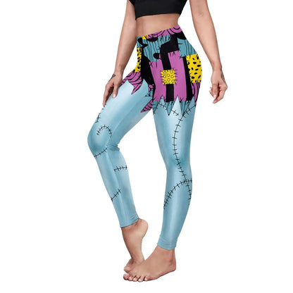 Anime Movie Sally Cosplay Dress Halloween Party Set Costume Christmas Women Slim Jumpsuit Catsuit Zentai Bodysuit Gothic Leggins