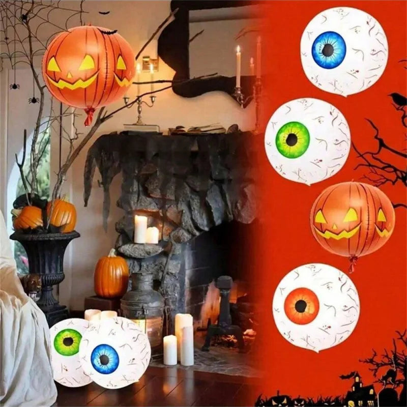 3pcs 55cm/22 Inch Halloween Inflatable Eyeball Balloons Set, Outdoor Party Decorations, Halloween Theme Supplies