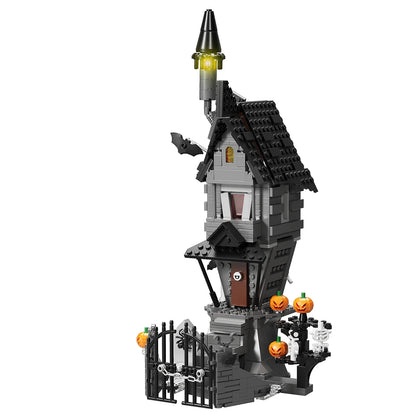 MOC House-Nightmareal Before Building Blocks Set Ghost Skeleton Hut DIY Bricks Toys Children Christmas Halloween Birthday Gift