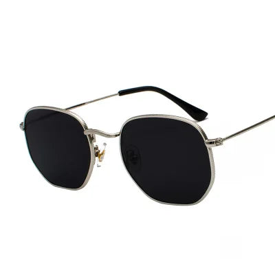 Fashion Hexagon Sunglasses Women Men 2025 Square Metal Frame Designer Sun Glasses for Driving Sunglass UV400 Protection Outdoor