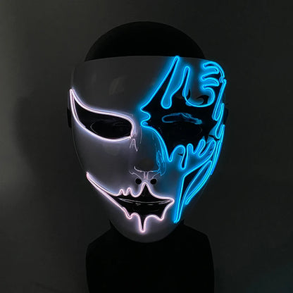 New Arrival LED Luminous Cosplay Anime Mask Neon Light Up Fox Mask Halloween Party Mask Carnival Party Led Mask