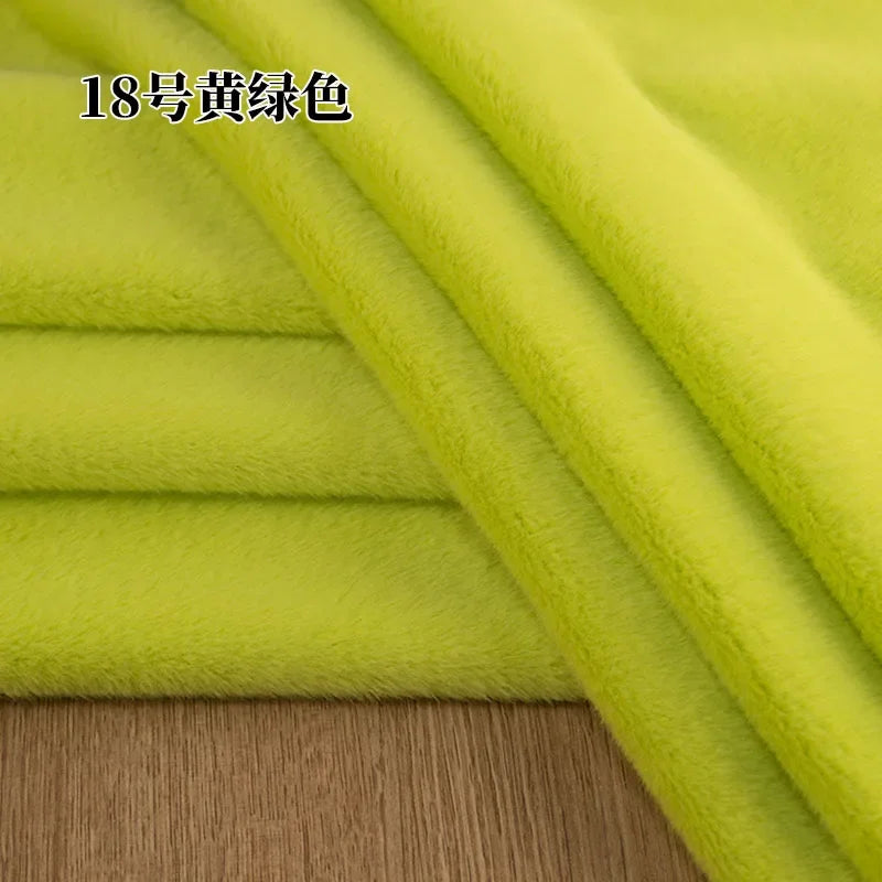 5mm Stretch European Mink Faux Fur Fabric High-Low Pattern for Clothing Scarves Hats Photo Props DIY Craft Decoration