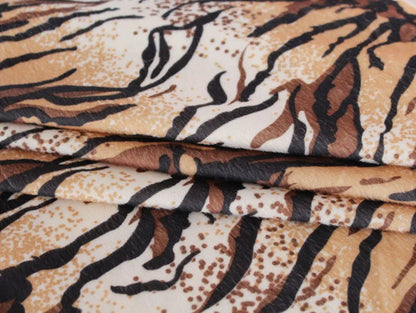 Fashion Printed Short Plush Fabric by Meter for Skirts Pillowcases Sewing Thin Leopard Pattern Faux Fur Cloth Soft Skin-Friendly