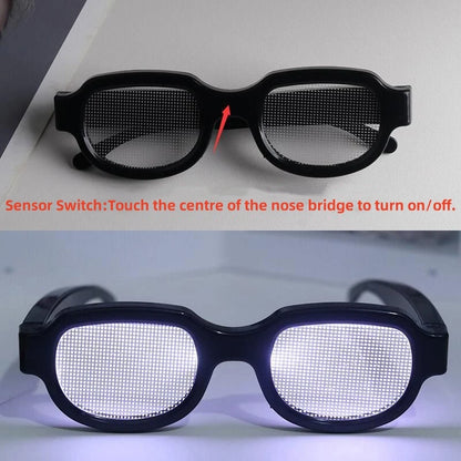LED Tech Glasses Conan Terminator Personalised Dress Up Spooky Prom Performance Glasses for Halloween Party Cosplay