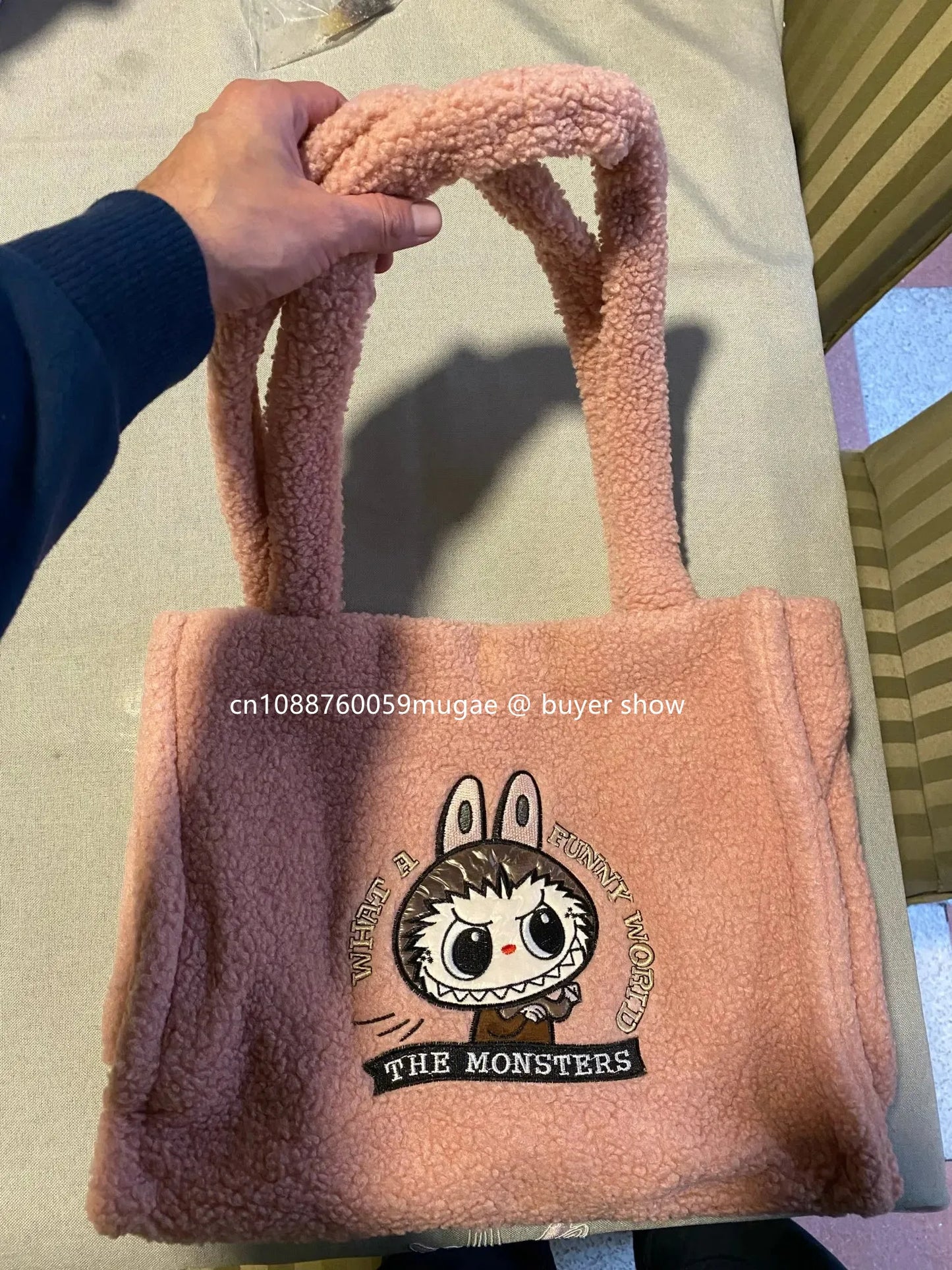 New Labubu Shoulder Bag Cartoon Large Capacity Handbag Plush Toy Bag Student Crossbody Bags the Monsters Outdoor Travel Use