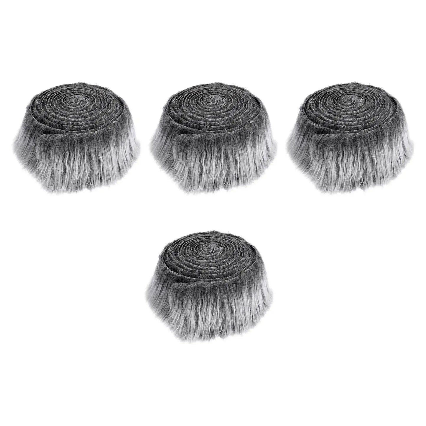4Pcs Faux Fur Fabric Costume DIY Soft Supplies Crafting Toy Fuzzy for Hat Shoes