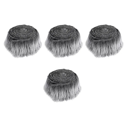 4Pcs Faux Fur Fabric Costume DIY Soft Supplies Crafting Toy Fuzzy for Hat Shoes