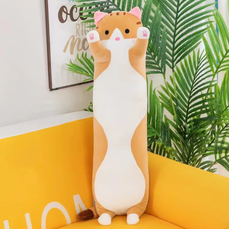 Cute Cat Plush Pillow - Ultra Soft Huggable Nap Pillow for Girls & Kids /Perfect Birthday, Christmas, Halloween Gift