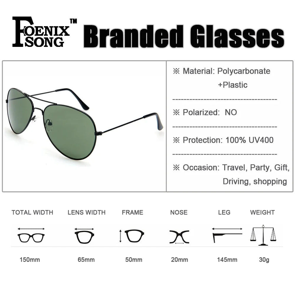 FOENIXSONG Fashion Pilot Sunglasses for Women Men  Classic Eyewear Gradient Mirrored Blue Silver Gray Sun Glasses Sunglass