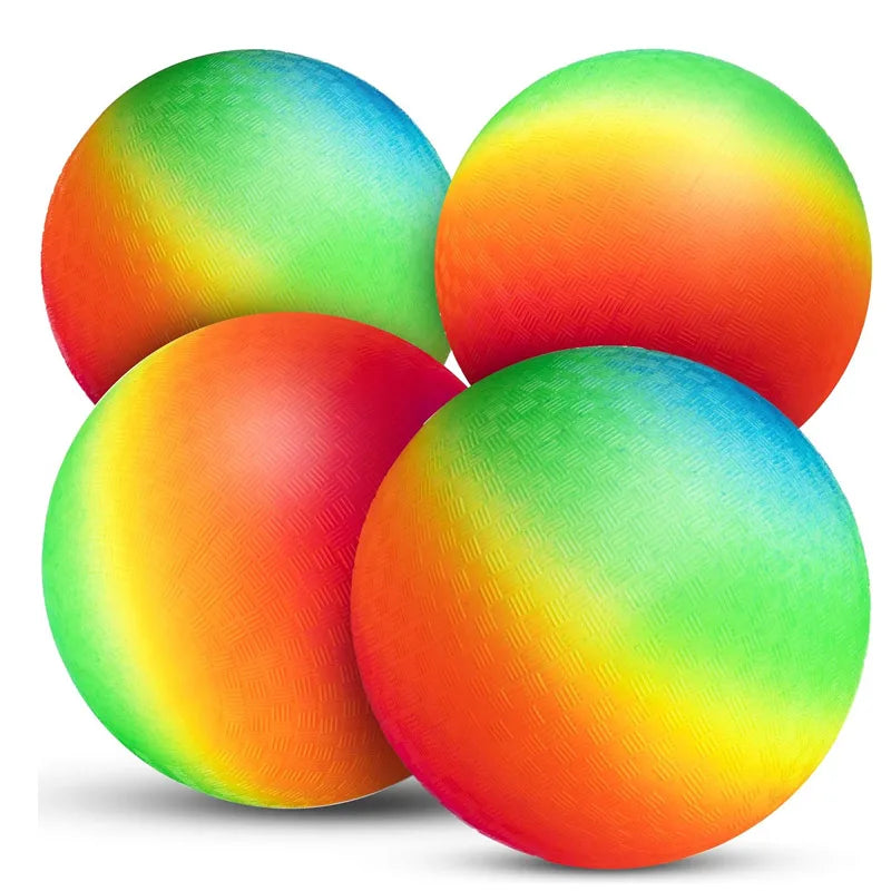8.5 Inch Rainbow Playground Balls for Kids Kindergarten School Backyard Park Beach Fun Stuff Outdoor Toys Spielzeuge Kinder