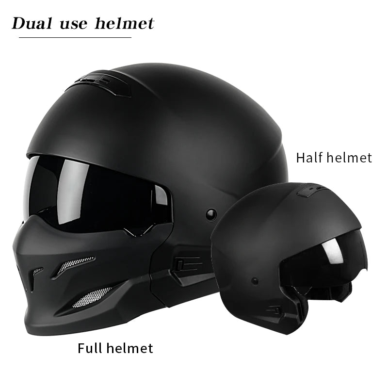 Scorpion Helmet Sunscreen Retro Motorcycle Full Helmet Men  Women Detachable Face Mask Combination Helmets Summer Safety Helmet