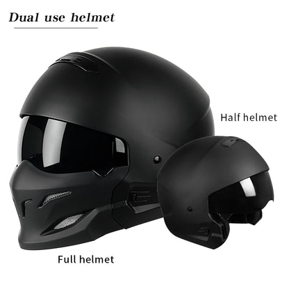 Scorpion Helmet Sunscreen Retro Motorcycle Full Helmet Men  Women Detachable Face Mask Combination Helmets Summer Safety Helmet