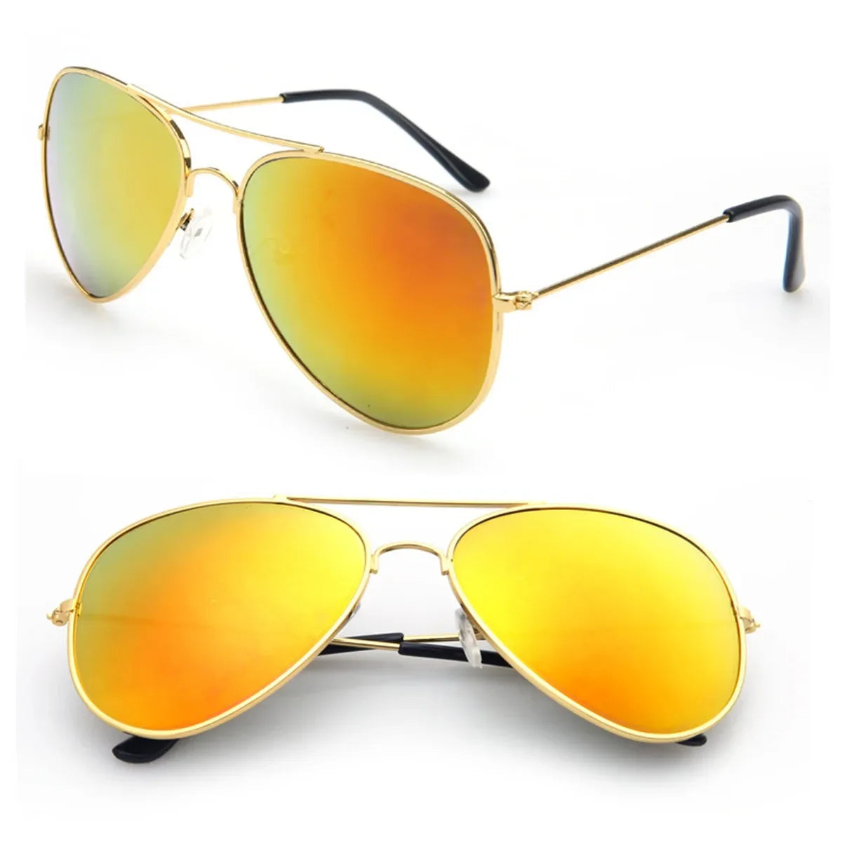 FOENIXSONG Fashion Pilot Sunglasses for Women Men  Classic Eyewear Gradient Mirrored Blue Silver Gray Sun Glasses Sunglass