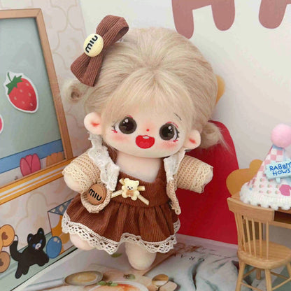 20cm Kawaii Plush Cotton Doll Anime Stuffed Idol Doll Outfit Baby Plushies Toys Star Dolls Action Figure Dress Girls Kids Gifts