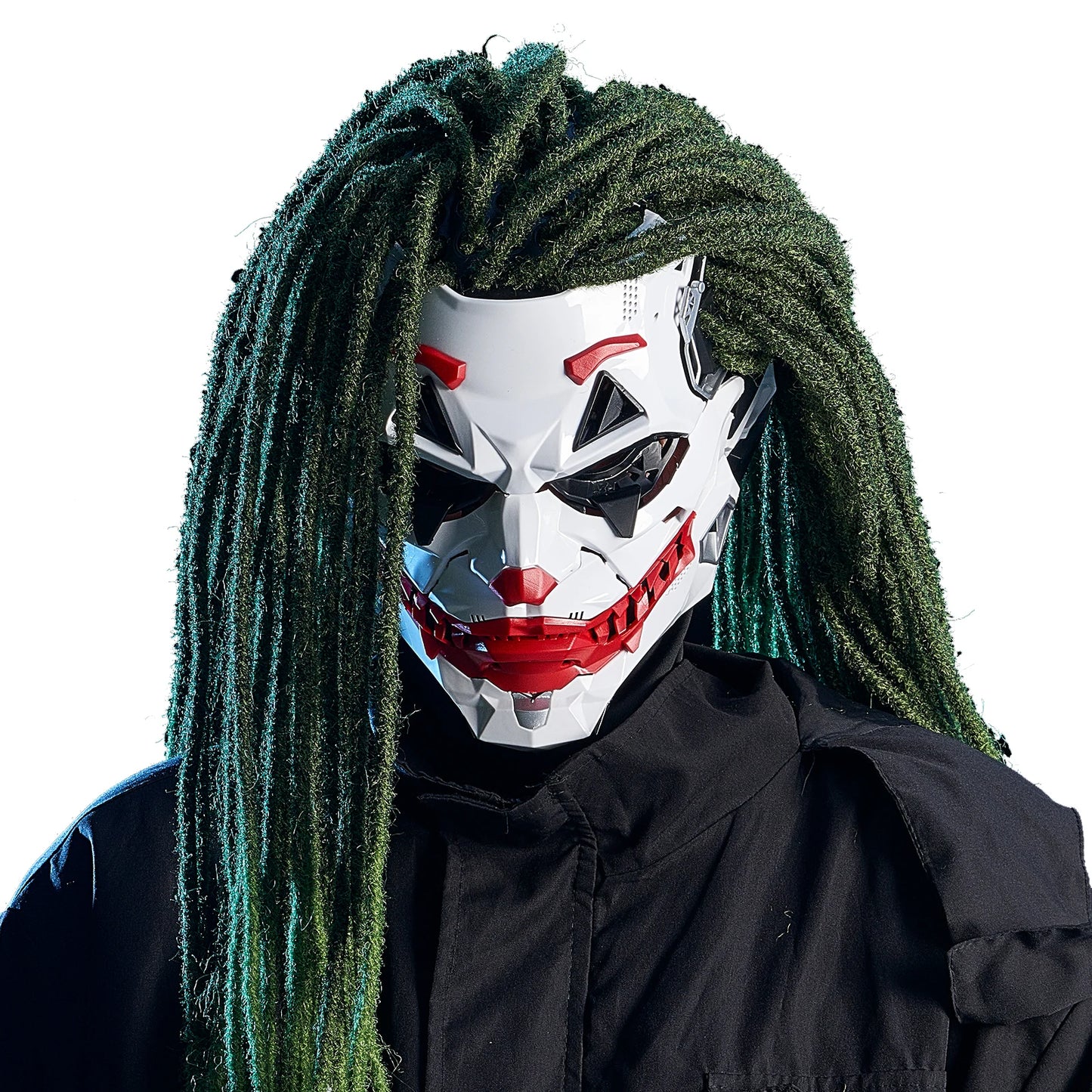 Joker Masks Cyberpunk Masks Clown Braids 2d Cosplay Resin Custom Products Halloween Anime Role-Playing Props and Gifts Toys