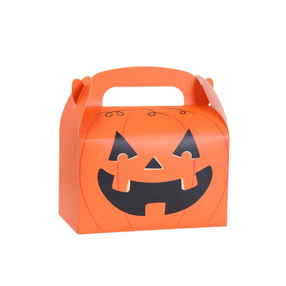 10/24pcs Halloween Treat Boxes Monster Pumpkin Cat Mummy Vampire Skull Paper Gift Box for Candy Cookie Party Favors