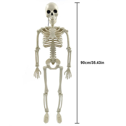 Halloween Realistic Body Bones Movable/Posable Joints Simulation Skull Ornament Festival Theme Full Size Home Party Decorations