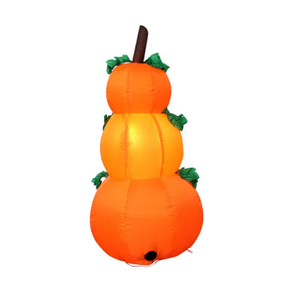 120cm LED Glow Lanterns Halloween Inflatable Pumpkin Model Decorate Inflating Orange Adornment Outdoor Garden Holiday Decoration
