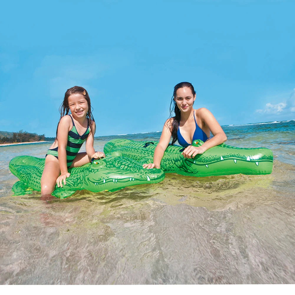 Inflatable Swimming Pool Water Toy Crocodile Water Ride Toys Summer Pool Beach Floating Inflatable Alligator Seat