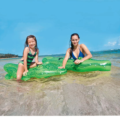 Inflatable Swimming Pool Water Toy Crocodile Water Ride Toys Summer Pool Beach Floating Inflatable Alligator Seat