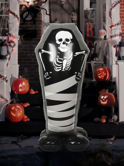 1pc Skull Tombstone Balloon, Halloween Theme Decoration, Skull Party, Garden Cemetery Decoration, Haunted House Decoration