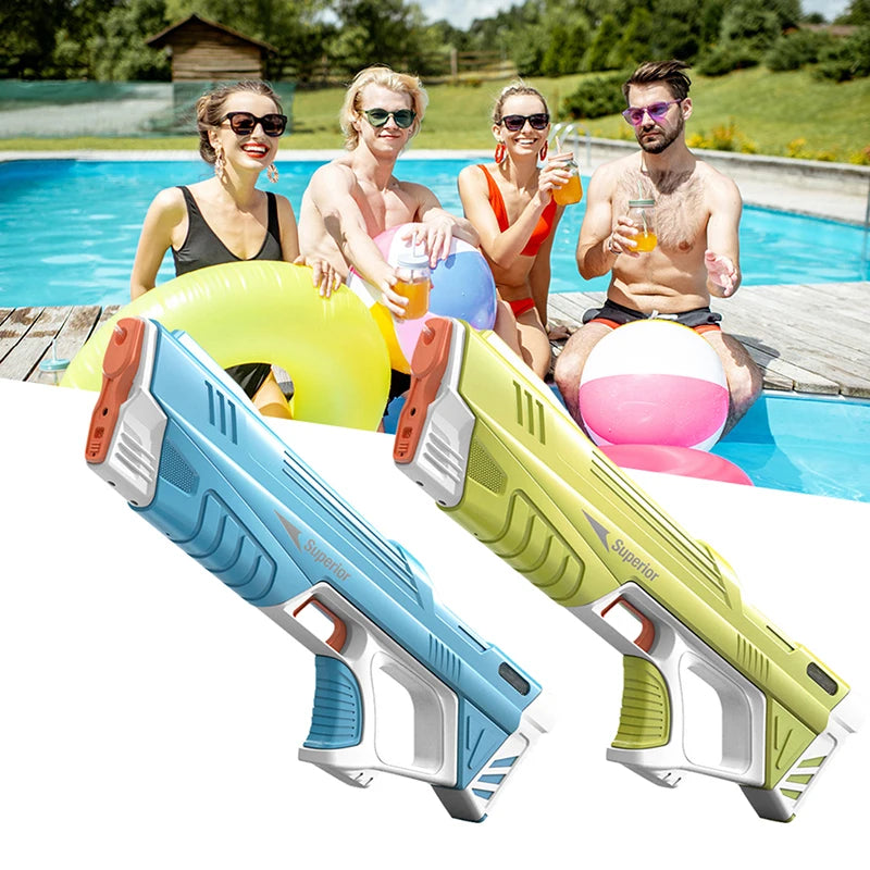 Automatic Electric Water Gun Toy Summer Induction Water Absorbing High Pressure Water Gun Beach Outdoor Water Rifle Fight Toys