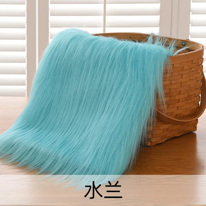 Dolls Long Plush Fabric Per Meter for Upholstery Coats Chair Cover Sewing Plain Fashion Fur Textile Needlework Thick Comfortable