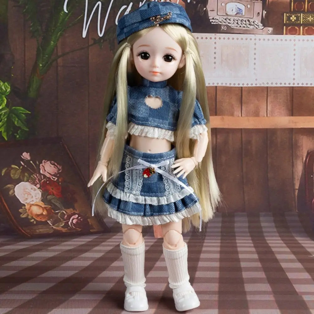 BJD Dolls BJD Dolls and Clothes Hinged Doll Brown Eye Removable Joints 3D Eyes Doll 13 Movable Joints Anime