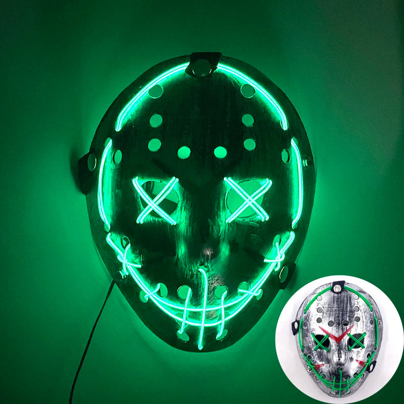 New Arrival Halloween Mask Horror Venom  LED Luminous Mask Cosplay Costume Makeup Prom Party