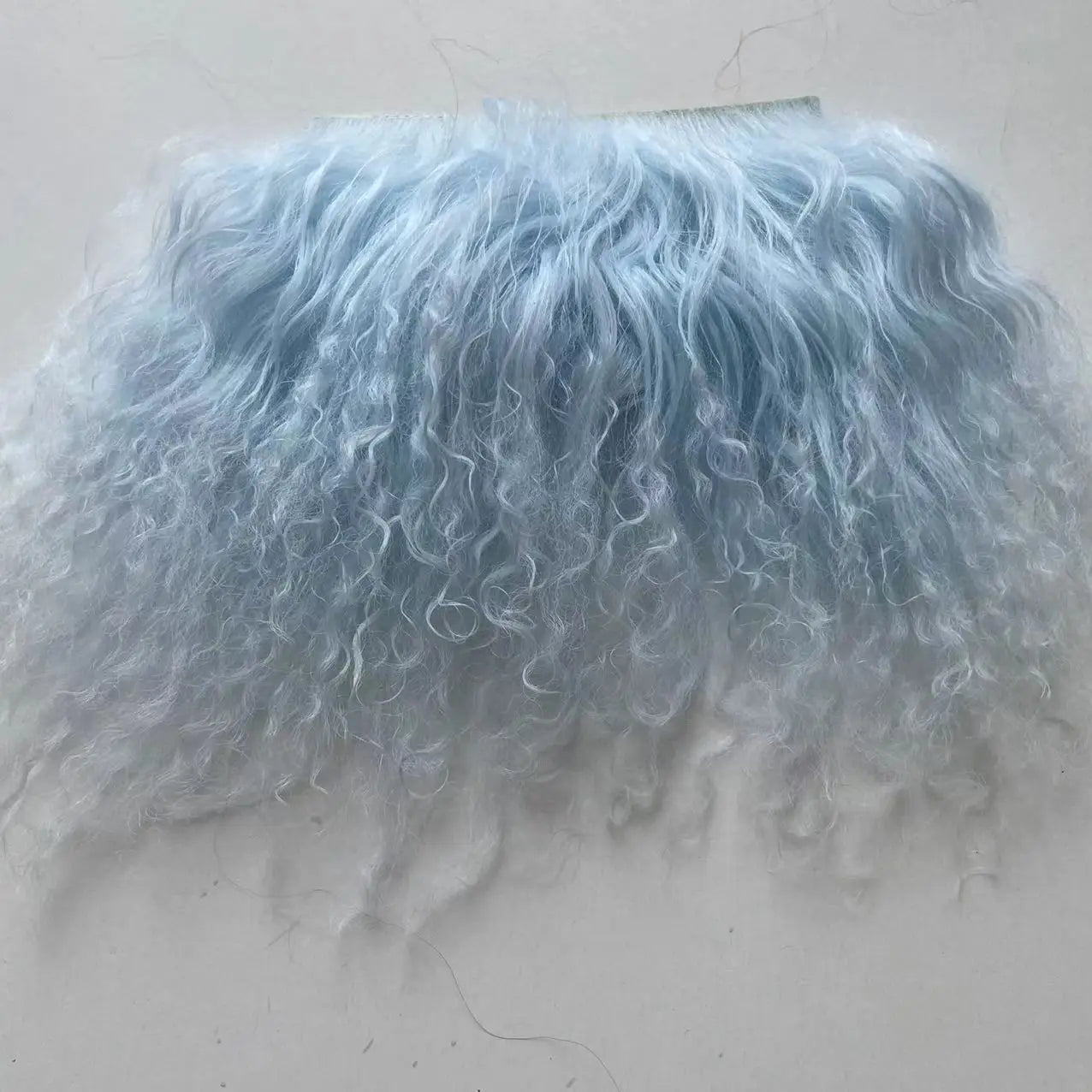 High Quality Sheepskin Wool Lamb Fur Pelt Hair Row Curly Hair Extensions SD Blyth Dolls Wigs Hair Wefts Accessories
