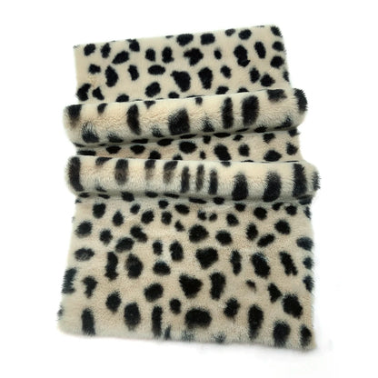 Leopard Print Plush Fabric 25x45cm/160x50cm/160x100cm Faux Fur Fabric 1cm Minky Fabric DIY Handmade/Decoration Sewing Fabric
