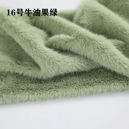 40Colours 2cm Imitation Mink Plush Fur Fabric Doll Manual DIY Counter Scarf Cuddle Doll Faux Fur Fabric 50*50