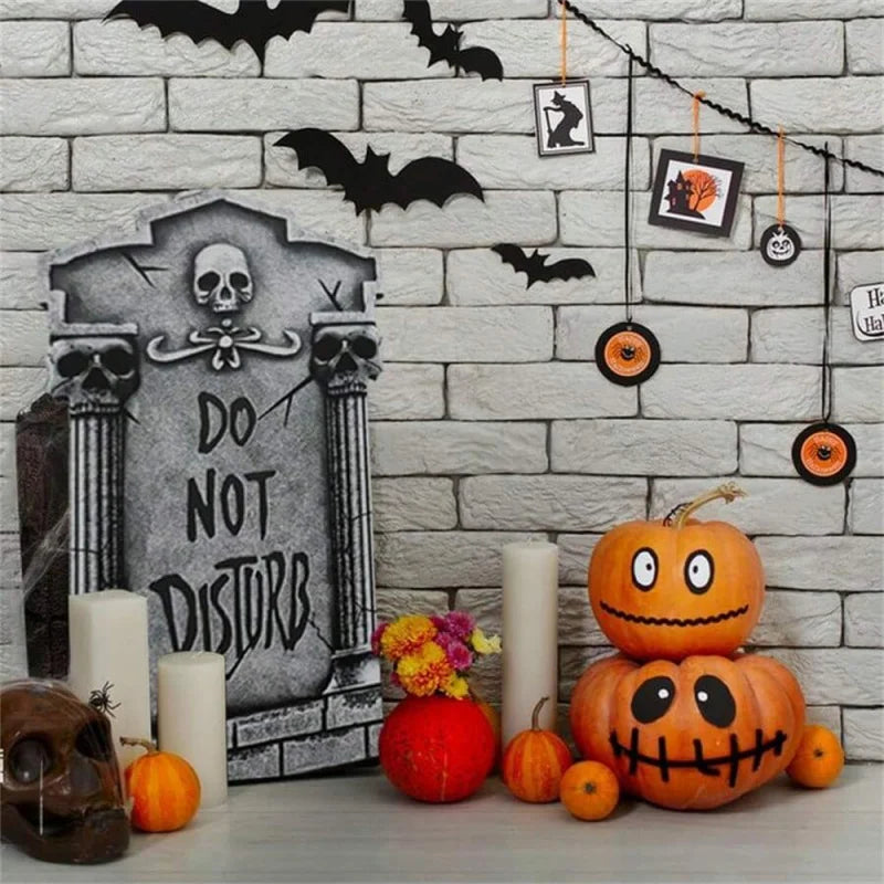 6pcs Halloween Tombstone Yard Signs With Stakes Scary Silhouette Halloween Decorations for Outdoor Yard Garden Halloween Decor
